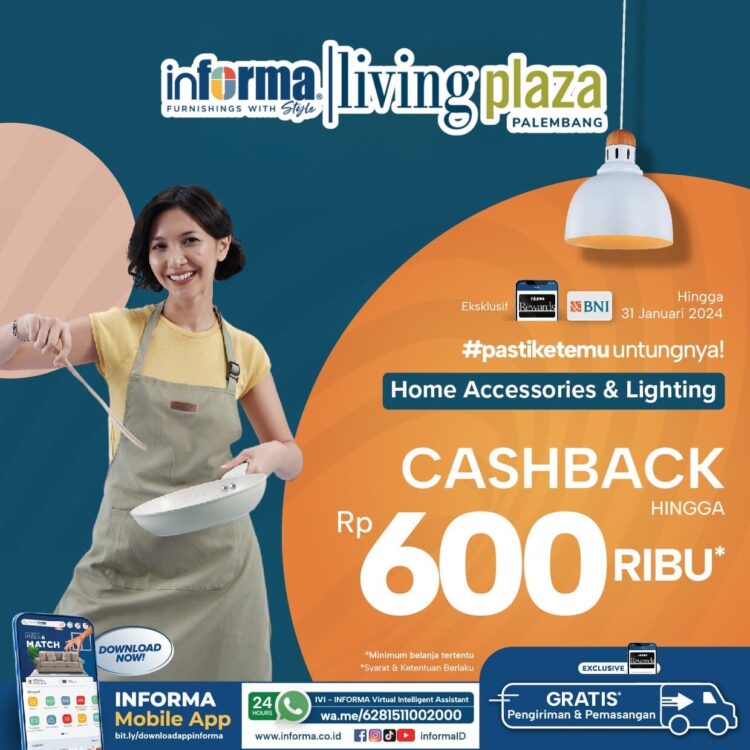 Informa Living Plaza Palembang Gelar Promo Cashback 11 Persen
