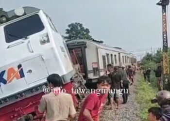 Evakuasi Selesai, Jalur Rel di Stasiun Tanggulangin Dapat Dilewati Kereta Api