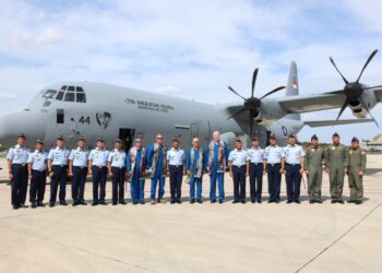 Pesawat Keempat C-130J-30 Super Hercules A-1344 Tiba di Tanah Air