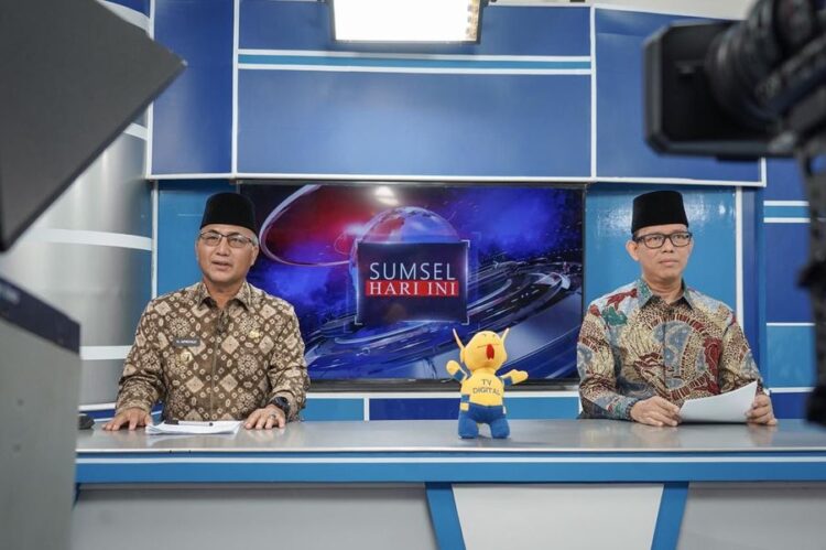 Pj Bupati Muba Apriyadi dan Pj Bupati OKU Teddy Meilwansyah Mendadak Jadi Penyiar Berita