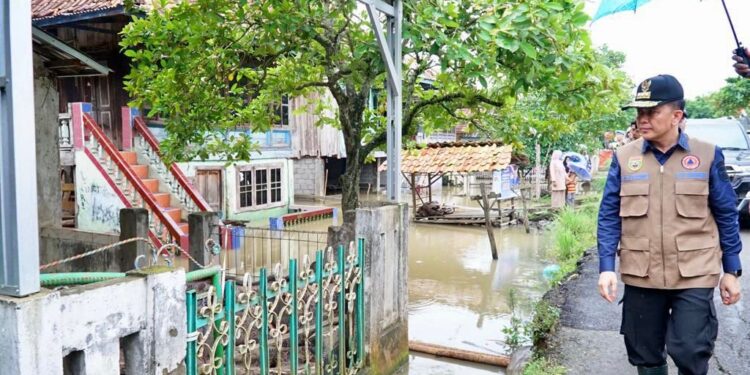 Pj Gubernur Sumsel Tinjau Lokasi Banjir di Muara Enim