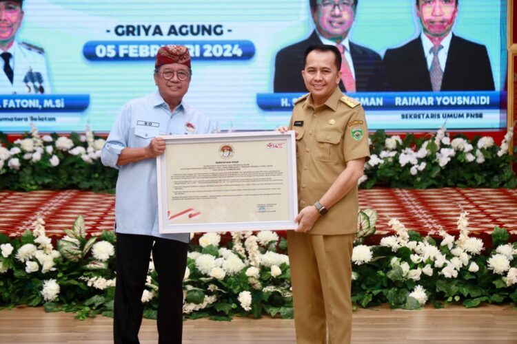 Pj Gubernur Agus Fatoni Apresiasi Sikap Pilpres Damai 2024 dari Persaudaraan Nusantara Sumsel Bersatu