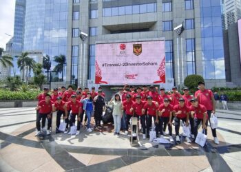 Timnas Indonesia U-20 Sekolah Pasar Modal di BEI