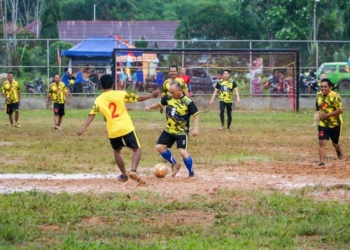 Pj Bupati Muba Apriyadi Bangunkan Stadion Mini di Kecamatan Lalan