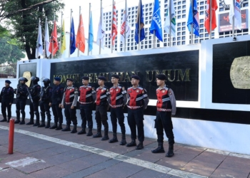 Jelang Pengumuman Quick Count Pemilu, 242 Polisi Siaga Amankan Kantor Bawaslu