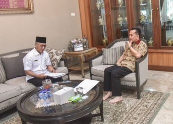 Sowan ke Pj Gubernur Sumsel, Pj Bupati Apriyadi Laporkan Progres Pembangunan Jalan Tol di Muba