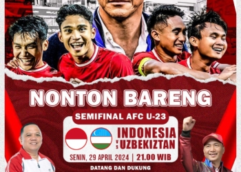 Pj Bupati Muba Sandi Fahlepi Bersama PSSI Muba dan Katar Muba Gelar Nobar Serentak