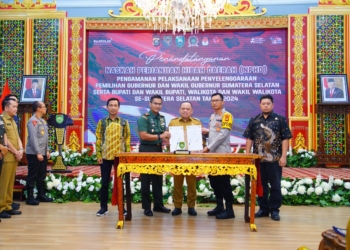 Pj Bupati Sandi Fahlepi Tandatangani NPHD Pengamanan Pelaksanaan Pilkada 2024