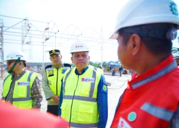 Pj Bupati Sandi Fahlepi Tinjau Progres Pembangunan Tol di Muba