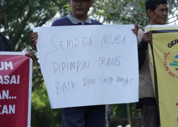 Ramai-Ramai Mahasiwa dan Warga Muba Deklarasi Tolak Calon Bupati Mantan Napi Korupsi