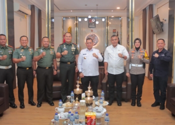 Cari Solusi Kemacetan, Pj Wako Palembang Diskusi dengan Danrem 044/Gapo