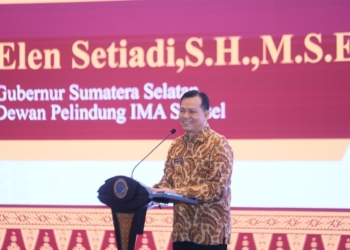 Pj Gubernur Elen Setiadi Hadiri Pelantikan Pengurus Ikatan Masyarakat Sumsel di Jakarta