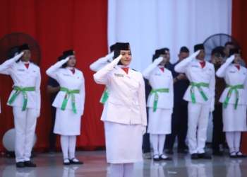 Pj Gubernur Elen Setiadi Resmi Kukuhkan 50 Anggota Paskibraka Provinsi Sumsel Tahun 2024 