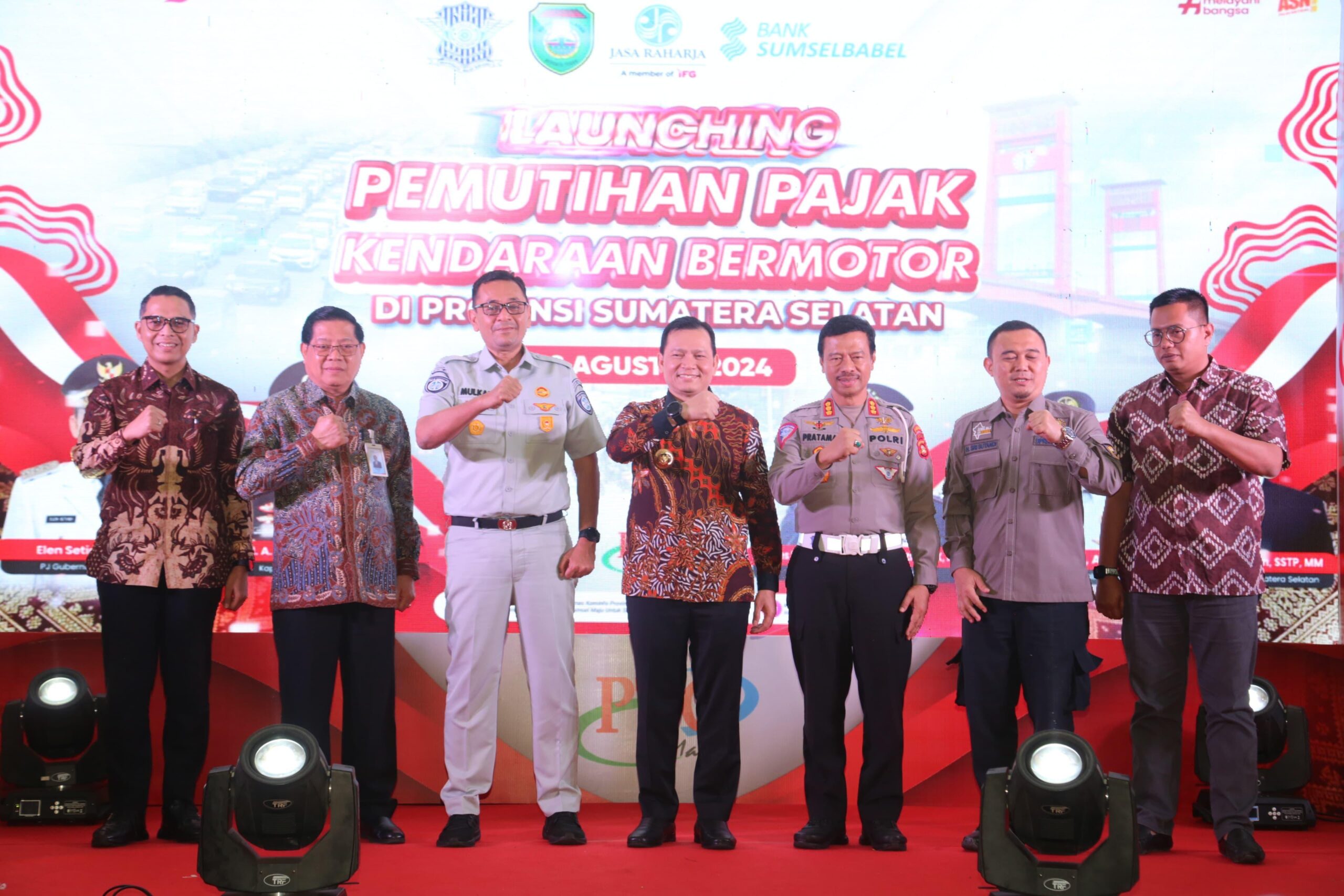 Pj Gubernur Sumsel Elen Setiadi Resmi Launching Pemutihan Pajak Kendaraan Bermotor Tahun 2024