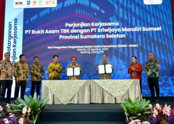 Dorong Penguatan Badan Usaha Pemerintah, Pj Gubernur Elen Setiadi Hadiri Penandatanganan Perjanjian Kerjasama Antara BUMN – BUMD di KPK RI