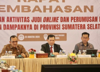 Pj Gubernur Elen Setiadi Bersama Forkopimda, OJK dan BI Komitmen Berantas Praktik Judi Online di Wilayah Sumsel