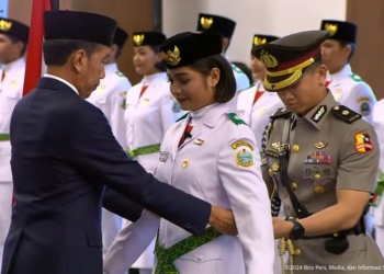 Presiden Jokowi Kukuhkan 76 Anggota Paskibraka Tahun 2024