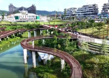 Presiden Jokowi Resmikan Plaza Seremoni Sumbu Kebangsaan IKN