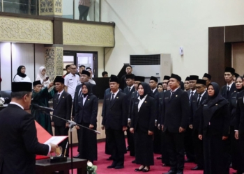 Sekda Edward Candra Lantik 47 Pejabat Fungsional Pemprov Sumsel 