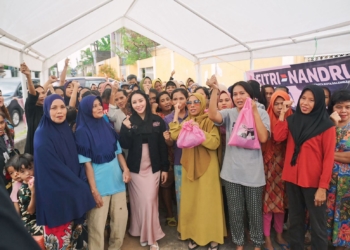 Silaturahmi dengan Masyarakat 30 Ilir, Nandriani Sampaikan Hajat Baiknya Bersama Fitrianti Maju di Pilwako Palembang