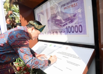 Geliatkan Ekonomi dan Pariwisata Sumsel, Pj Gubernur Elen Setiadi Resmikan Memorabilia Uang Rupiah Pecahan 10.000 
