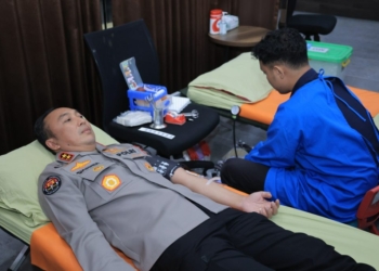 Donor Darah Serentak Sambut Hari Jadi Humas Polri Ke-73