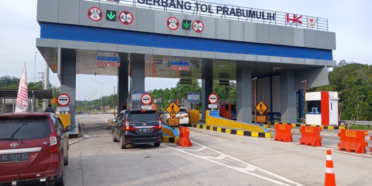 Kondisi Lalu Lintas Jalan Tol Trans Sumatera Selama Nataru