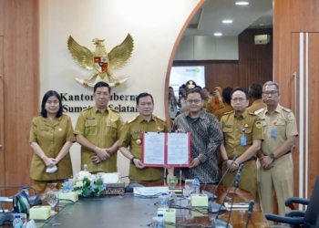 Pj Gubernur Sumsel Tandatangani Kesepakatan Bersama Yayasan Resiliensi Lingkungan Indonesia