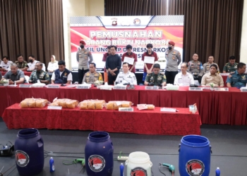 Polda Sumsel Musnahkan 49 Kilogram Sabu