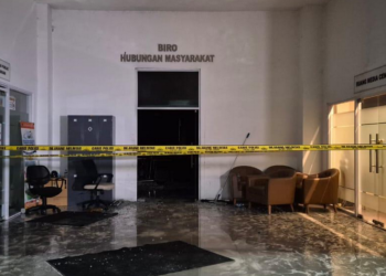 Ruangan Biro Humas ATR/BPN yang Terbakar