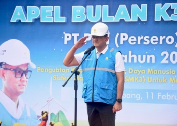 Sekda Edward Candra Pimpin Apel Peringatan Bulan K3 Nasional Tingkat Sumsel