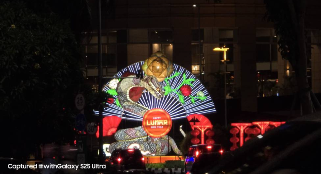 Hasil foto tetap vivid meski diambil dalam kondisi gelap dan dari jarak yang jauh menggunakan mode Night diGalaxy S25 Ultra (foto: Samsung)