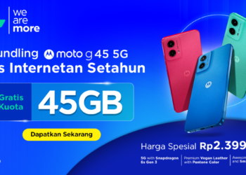 XL Axiata dan Motorola Hadirkan Bundling Moto G45 5G dengan Bonus Kuota 45GB Setahun
