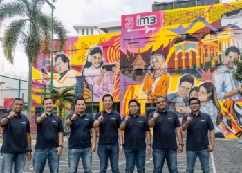Indosat Pererat Hubungan dengan Komunitas Seniman Lokal Medan Lewat Kolaborasi Mural
