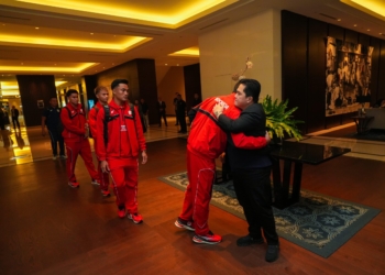 Erick Thohir Lepas Pemain Timnas Indonesia Berangkat ke Australia