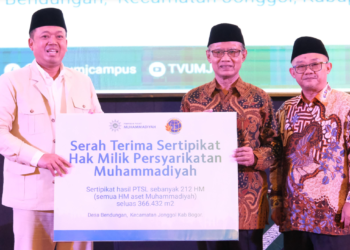 Serahkan 212 Sertipikat Tanah Aset Muhammadiyah, Menteri Nusron Komitmen Percepat Sertipikasi Tanah Wakaf dan Rumah Ibadah