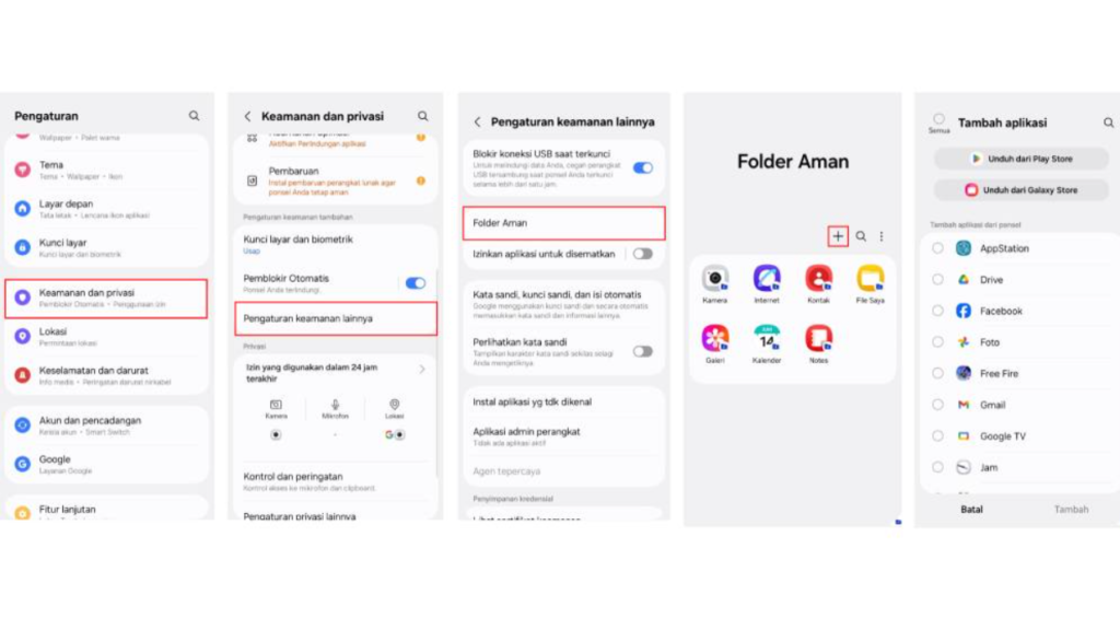 Cara membuat Secure Folder / Folder Aman di Galaxy A06