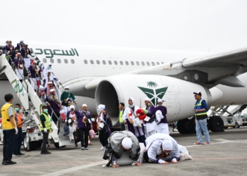 Kloter 2 Debarkasi Palembang Tiba di Tanah Air