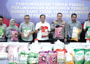 Polri Sita 201 Ton Beras yang Tidak Sesuai Standar Mutu dan Takaran