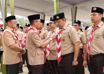 Ratu Dewa Dilantik Jadi Ketua Majelis Pembimbing Pramuka Palembang