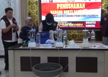 Polrestabes Palembang Musnahkan 1 Kilogram Sabu, Selamatkan 247.650 Jiwa