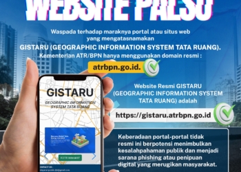 Waspada Website Palsu Mengatasnamakan Fitur Kementerian ATR/BPN