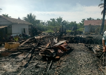 Delapan Rumah di Sungai Lilin Muba Hangus Terbakar
