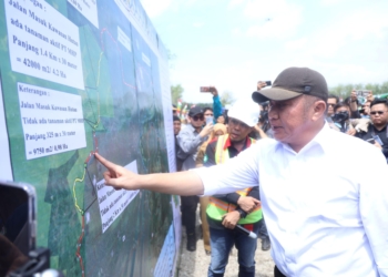 Gubernur Sumsel Tinjau Langsung Pembangunan Jalan Tambang di Lahat