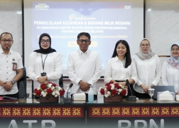 Kementerian ATR/BPN Lakukan Pembinaan Pengelolaan Keuangan dan BMN di BPN Sumsel