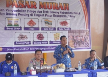 Pemkot Prabumulih Gelar Pasar Murah di Kantor Lurah Muara Dua