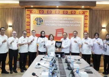 Kakanwil BPN Sumsel Terima Audiensi Kementerian Hukum Sumsel