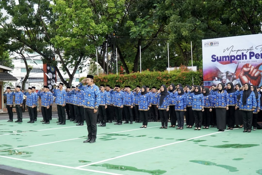 BPN Sumsel Gelar Upacara Peringati Hari Sumpah Pemuda