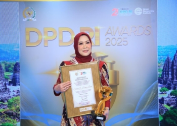 Feby Deru Raih DPD Award 2025, Dorong Perempuan Sumsel Jadi Pelopor Ekonomi dan Mandiri Pangan