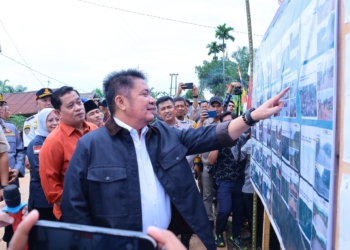Herman Deru Resmikan Groundbreaking Pembangunan Jembatan Tanah Kering Baru yang Viral di Pulau Rimau Banyuasin